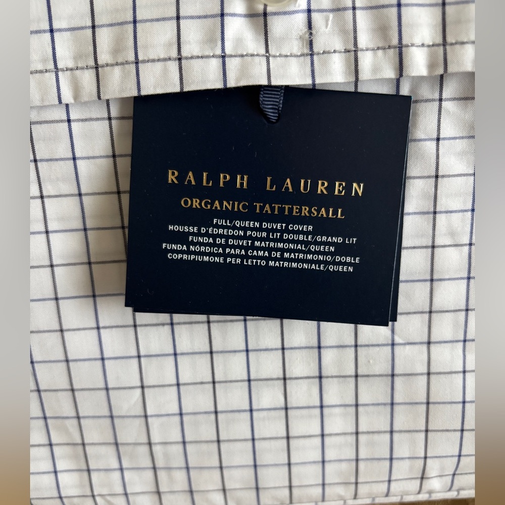 Ralph Lauren Organic Cotton Tattersall Full/Queen Duvet